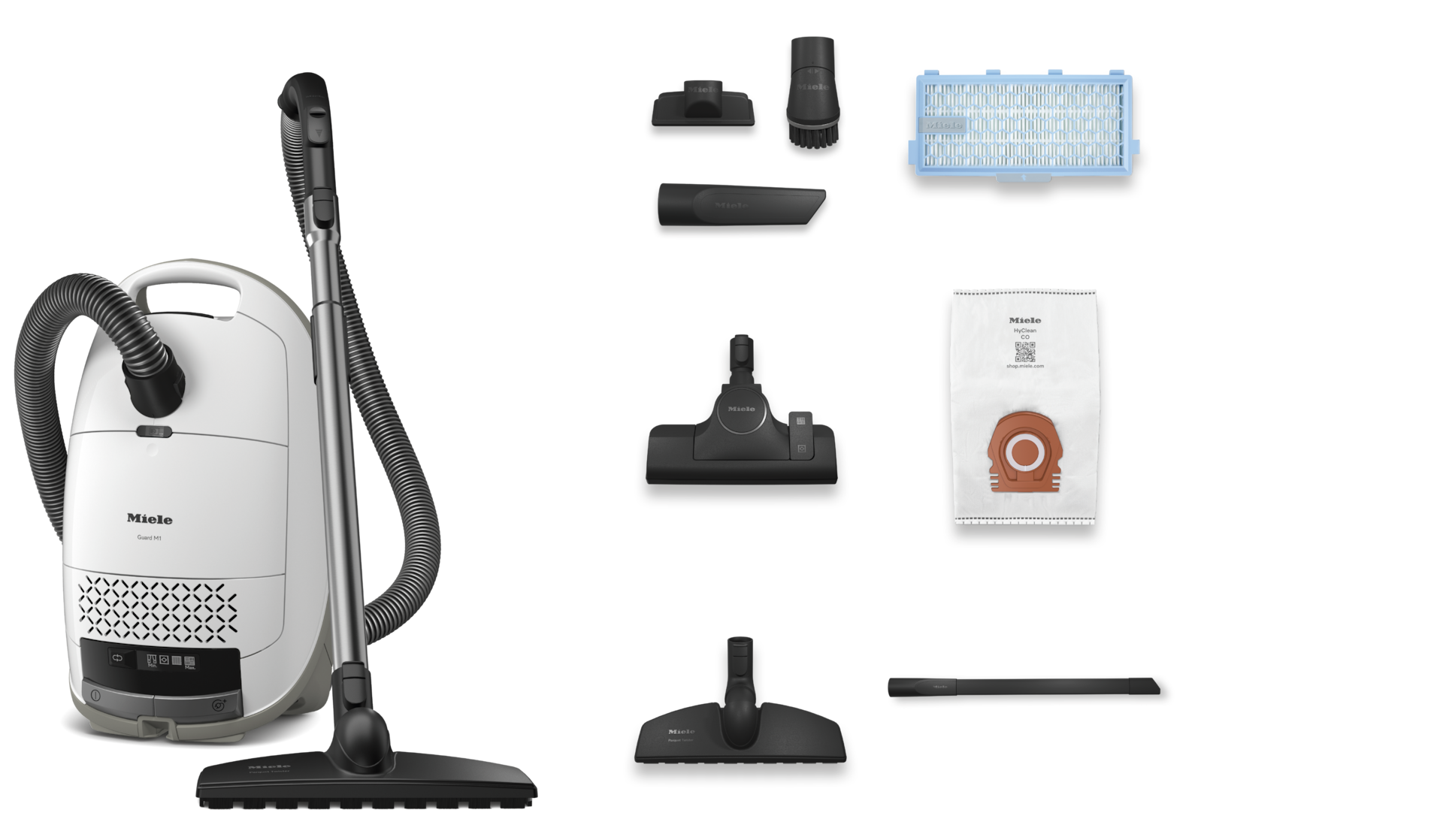 Miele SVTF0 Bodenstaubsauger Guard M1 Parquet Flex Brillantweiß